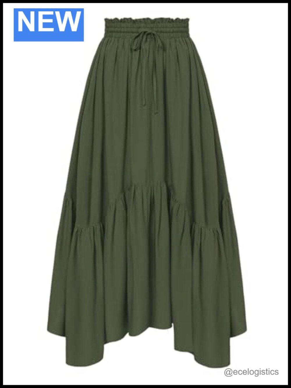 Flowy Maxi Skirt with Pockets Renaissance Boho A-Line